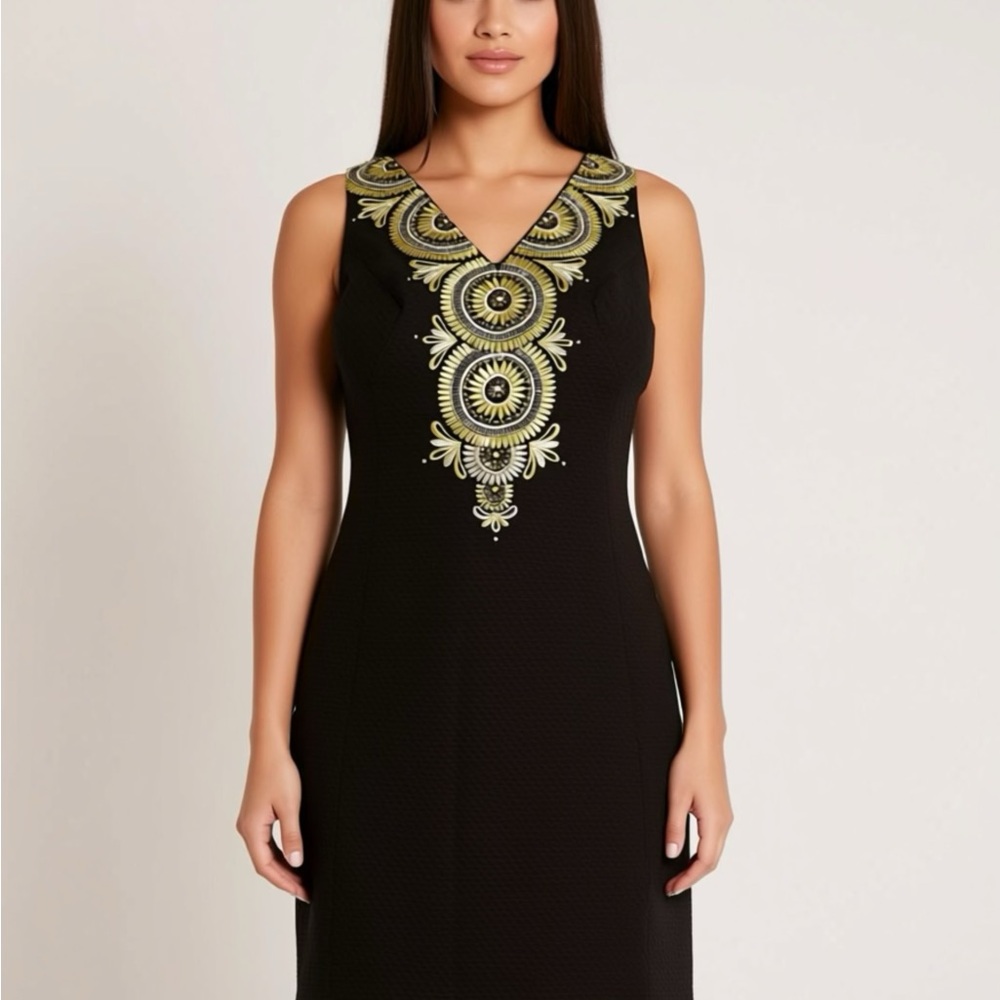 Lilly Pulitzer Black Dress with Gold Detailing